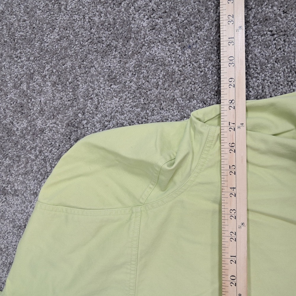 CJ Banks Womens 2X Lime Green Hooded Cotton Twill Full Zip Utility Jacket - Picture 7 of 8